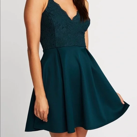 green emerald velvet dress Roxana Dress Green Guipure